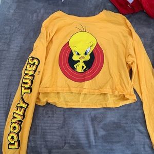 Looney Tunes Long Sleeve Crop Top
